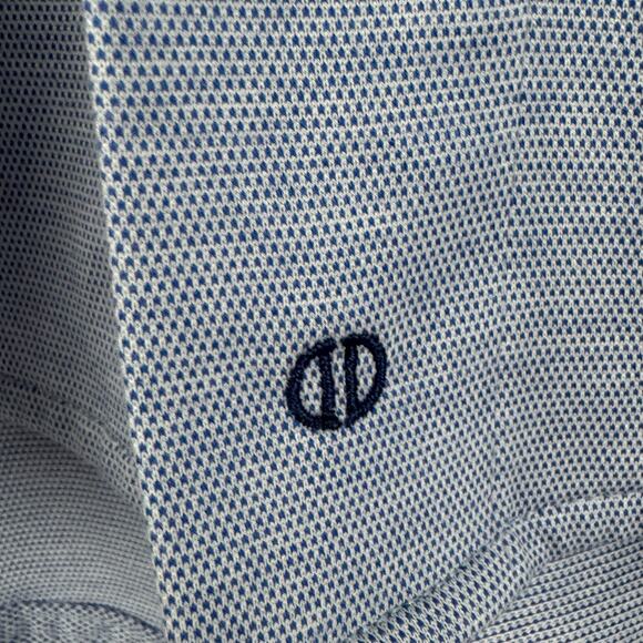 DAVID DONAHUE BUTTON UP COTTON COLLARED SHIRT IN BLUE NWT MEN'S SIZE 18/XL-XXL - Picture 8 of 12